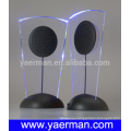 stereo speaker with crystal illuminating LED (YM-20)